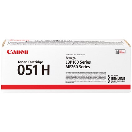 Canon 051H Toner Cartridge High Yield Black 2169C002 Canon 051H Toner Cartridge High Yield Black 2169C002