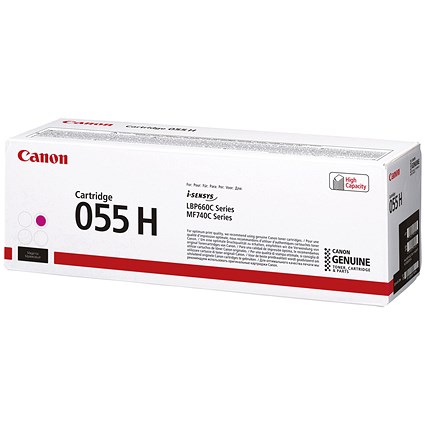 Canon 055H Toner Cartridge High Yield Magenta 3018C002 Canon 055H Toner Cartridge High Yield Magenta 3018C002