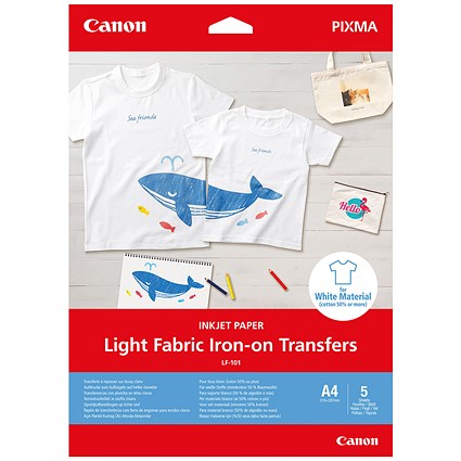 Canon Light Fabric Iron-On Transfers A4