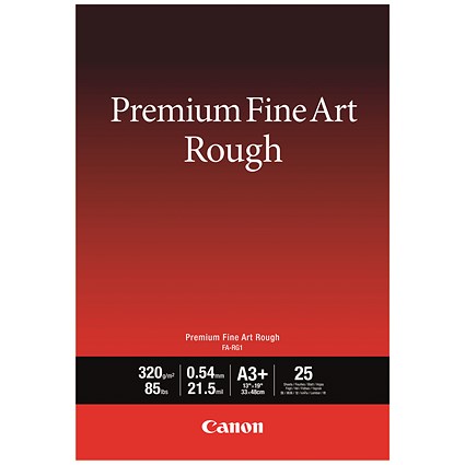 Canon A3+ Premium Fine Art Rough Photo Paper, Rough, 320gsm, Pack of 25