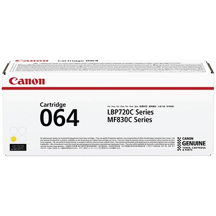 Canon 064Y Toner Cartridge Yellow 4931C001