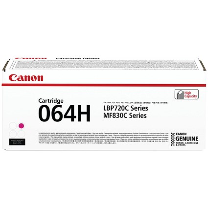 Canon 064H Toner Cartridge High Yield Magenta 4934C001