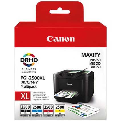 Canon PGI-2500XL Ink Cartridges High Yield CMYK Multipack 9254B010