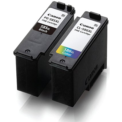Canon PG-585XL/CL-586XL Ink Cartridges High Yield K/CMY + 4 x 6 in Photo Paper Value Pack 6204C005