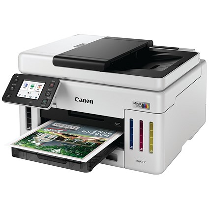 Canon Maxify GX6150 Wireless 3-in-1 Refillable MegaTank Colour Inkjet Printer, White