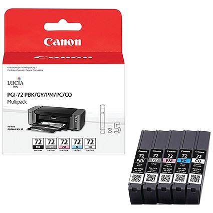 Canon PGI-72 Ink Cartridges PBK/GY/PM/PC/CO Multipack 6403B007