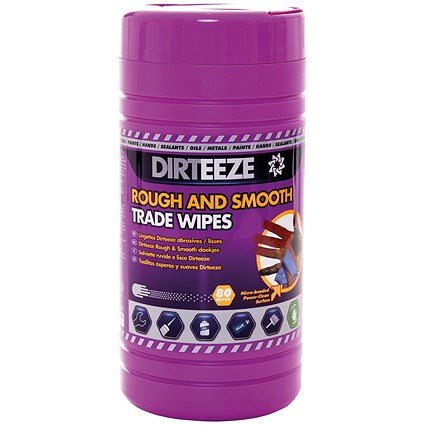 Dirteeze Rough and Smooth Trade Wipes, 80 Wipes Per Pack