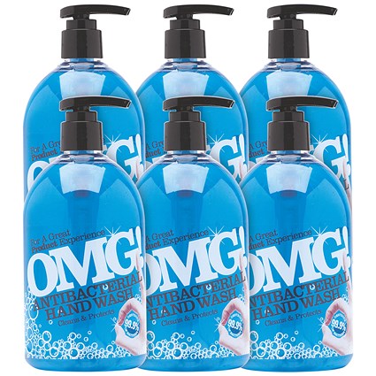 OMG Antibacterial Hand Wash, 500ml, Pack of 6