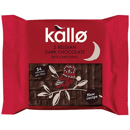 Kallo Dark Chocolate Rice Cake Thin (Pack of 21)