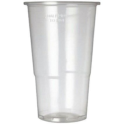 CE Marked Polypropylene Half Pint Tumbler, 284ml, Clear, Pack of 50