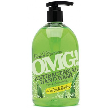 OMG Antibacterial Tea Tree/Aloe Vera Hand Wash, 500ml, Pack of 12