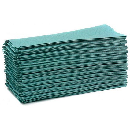 Maxima 1-Ply C-Fold Hand Towel, Green, Pack of 2880