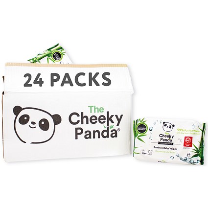 Cheeky Panda Bamboo Baby Wipes, Pack of 1536