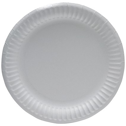 Paper Plate, 228mm, White, Pack of 100 Paper Plate, 228mm, White, Pack of 100