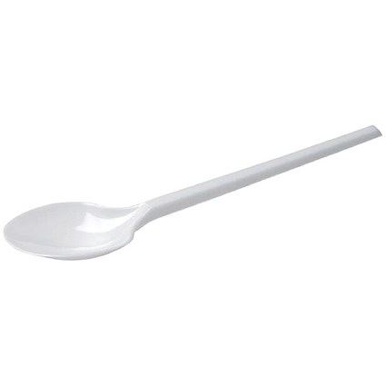 Plastic Dessert Spoon White (Pack of 100)