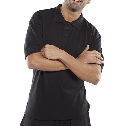 Beeswift Premium Polo Shirt, Black, XL