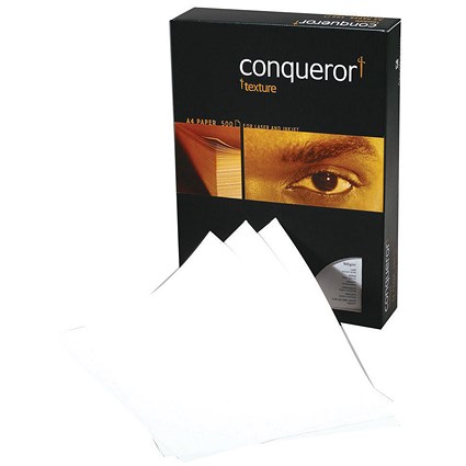 Conqueror A4 Prestige Laid Finish Paper, Brilliant White, 100gsm, Ream (500 Sheets)
