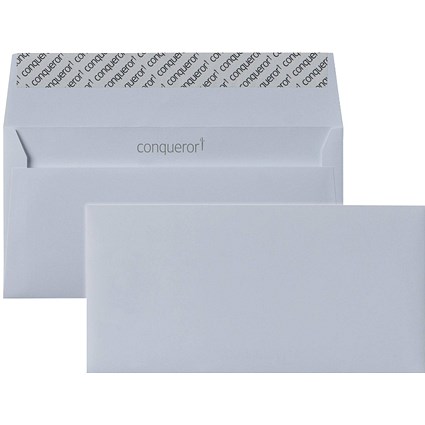 Conqueror DL Envelopes, Ultra Smooth, Diamond White, 120gsm, Pack of 500