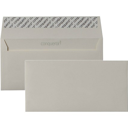 Conqueror DL Envelopes, Wove, Cream, 120gsm, Pack of 500