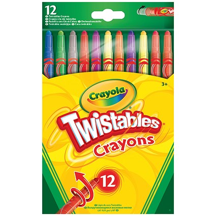 12 Crayola Twistable Coloured Crayons (Pack of 6)