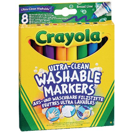 Crayola Ultra Clean Washable Markers x8 (Pack of 6)