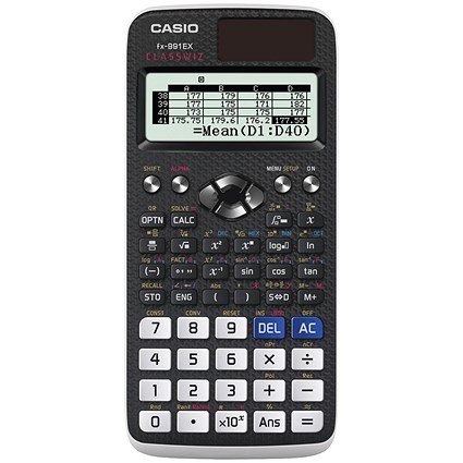 Casio Scientific Calculator Natural Display, 552 Functions, Graphite