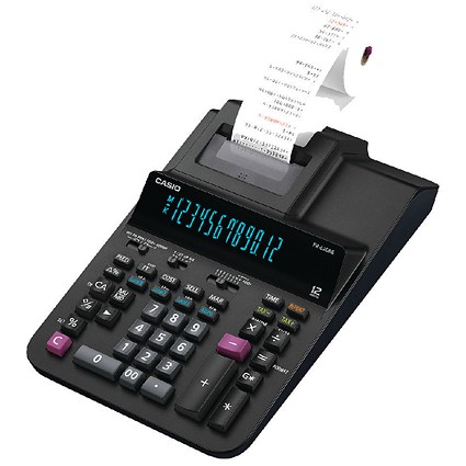 Casio Desktop Printing Calculator, 12 Digit, 2 Colour Printing, Black