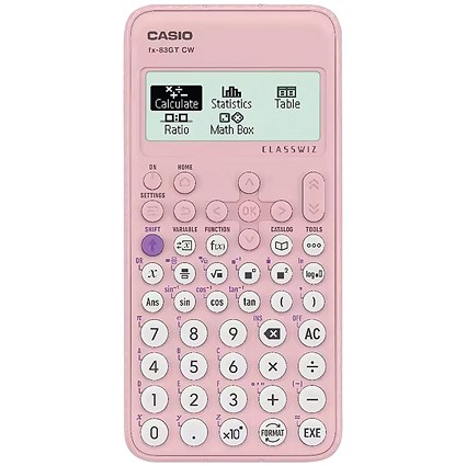 Casio FX-83GTCW Scientific Calculator Pink FX-83GTCW+BU-WUT