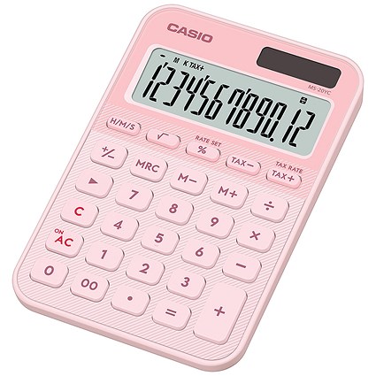 Casio MS-20YC Mini Desk Calculator Light Pink MS-20YC-LP-W-EP