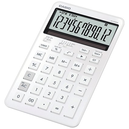 Casio JW-200DQ Stylish Medium Desk Calculator White JW-200DQ-WE-W-EP