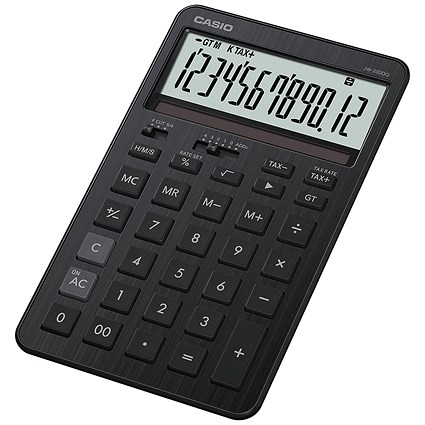 Casio JW-200DQ Stylish Medium Desk Calculator Black JW-200DQ-BK-W-EP