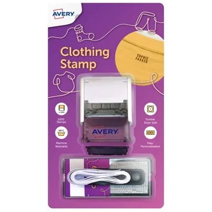 Avery Customisable Clothing Stamp, Black