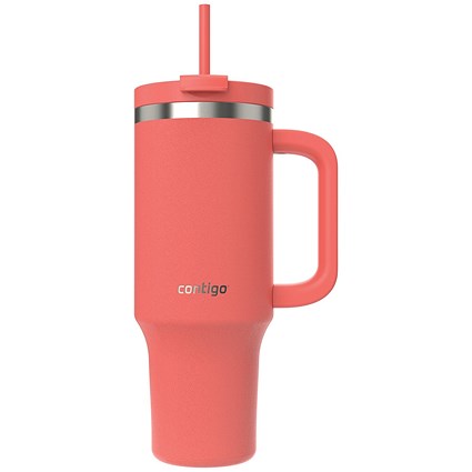 Contigo Streeterville Stainless Steel Leakproof Tumbler, 1.9 Litres, Coral