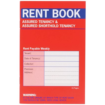 Country Assured Tenancy Rent Book (Pack of 20) C237