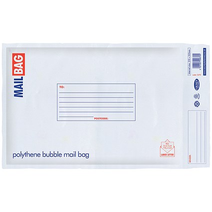 County Stationery Poly Bubble Envelopes, Medium 210x335mm, Pack of 10