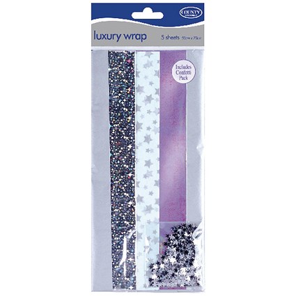 County Stationery Silver Luxury Wrap (Pack of 60)