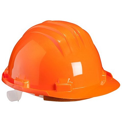 Climax Wheel Ratchet Safety Helmet, Orange Climax Wheel Ratchet Safety Helmet, Orange