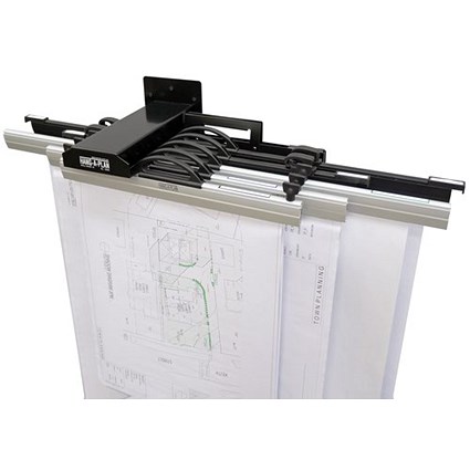 Arnos Hang-A-Plan Front Load Wall Rack, 10 Binder Capacity, Up to A0