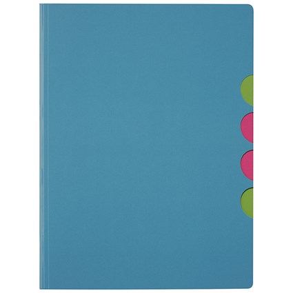 Durable Pagna 5-part Folder A4 Light Blue (Pack of 10)