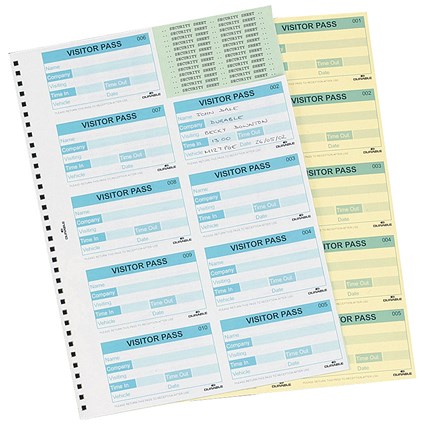 Durable Visitors Book Refill, 300 Badge Inserts