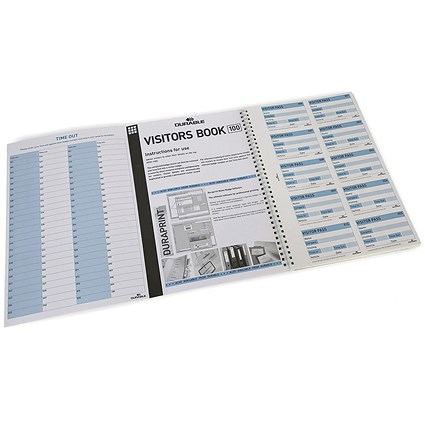 Durable Visitors Book Refill, 100 Badge Inserts