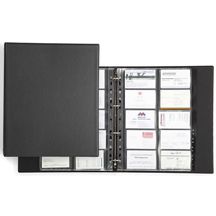 Durable Visifix Economy Business Card Album Black A4