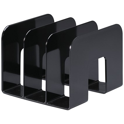 Durable 3-Section Catalogue Stand, Black