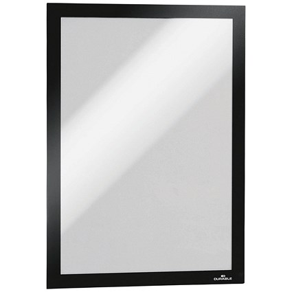 Durable Duraframe, A4, Self-Adhesive, Black, Pack of 2