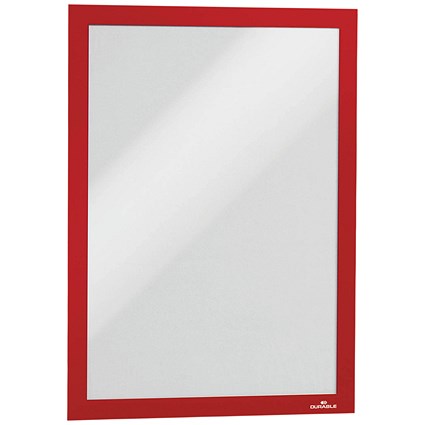 Durable Duraframe, Self Adhesive, A4, Red, Pack of 2