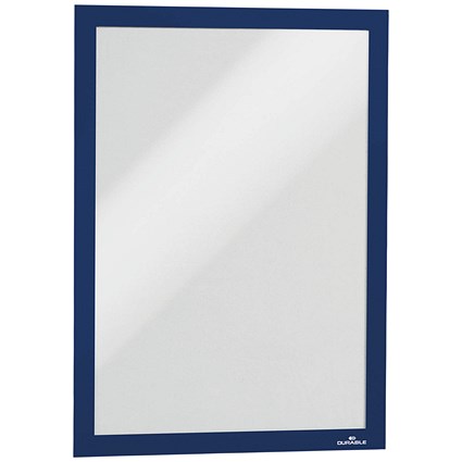 Durable Duraframe, Self Adhesive, A4, Dark Blue, Pack of 2