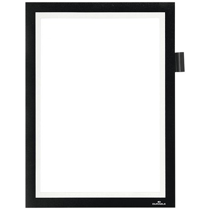 Durable Duraframe Note, Self Adhesive, A4, Black