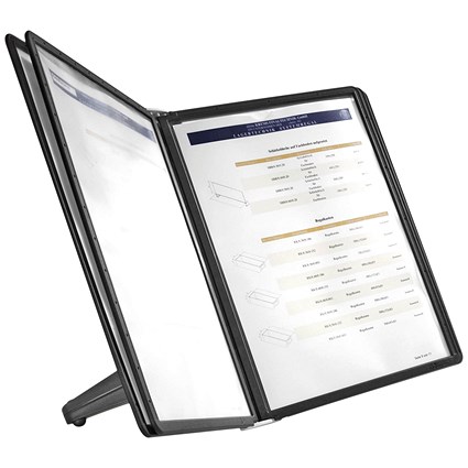 Durable Sherpa Soho Display Unit, 5 Panels, A4, Black
