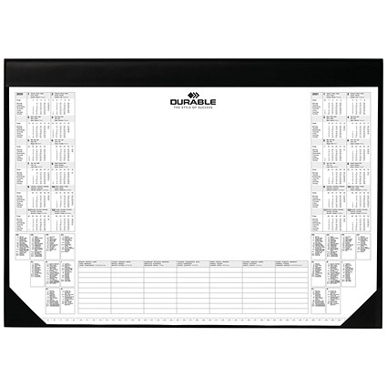 Durable Calendar Desk Mat, W590xD420mm, Black