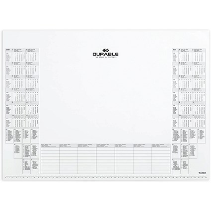 Durable 2025/2026 Refill Calendar Pad for Desk Mat